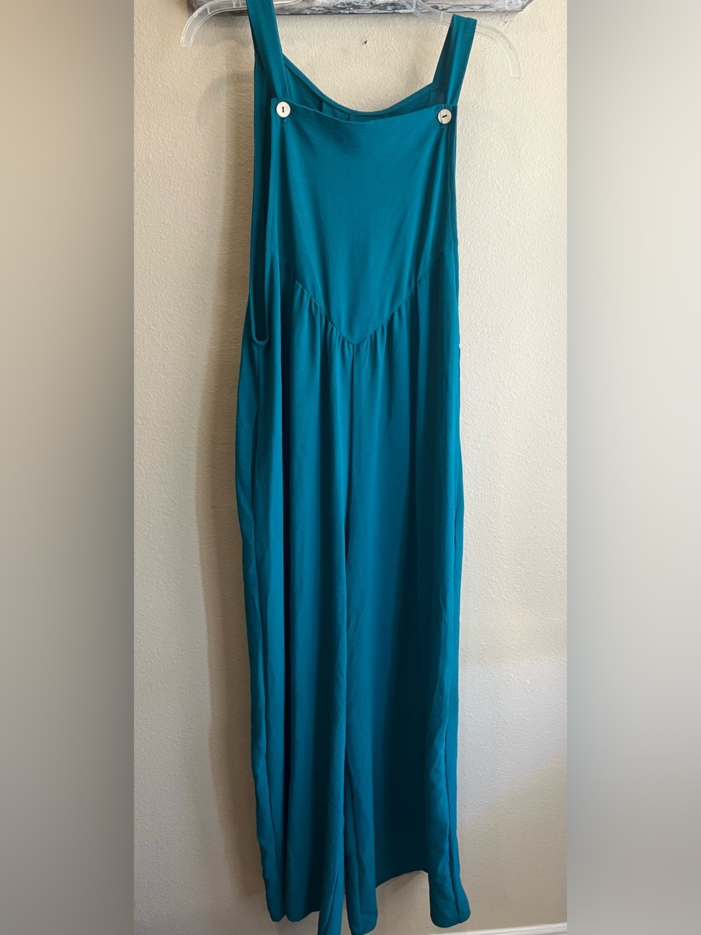 Sleeveless Teal Wide-Leg Jumpsuit
